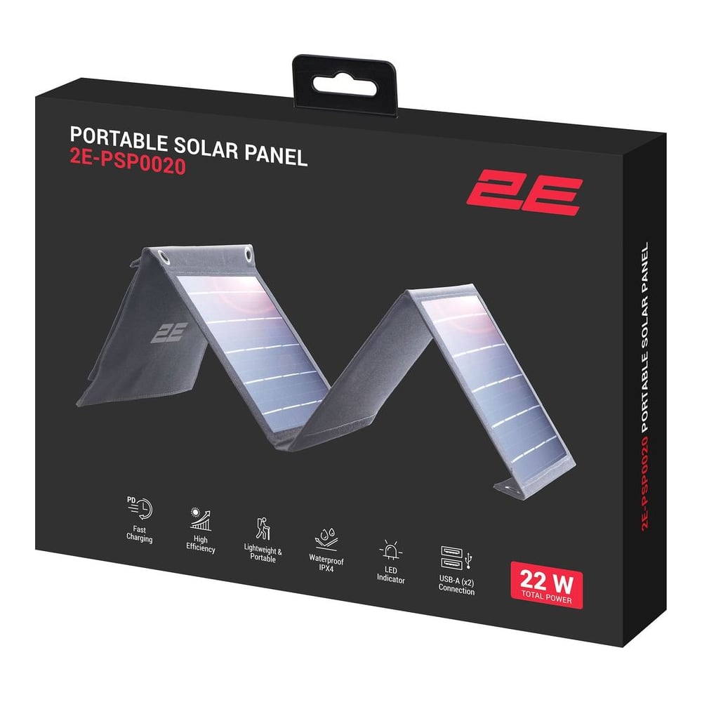 პორტატული მზის პანელი 2E 22W - 2E-PSP0020