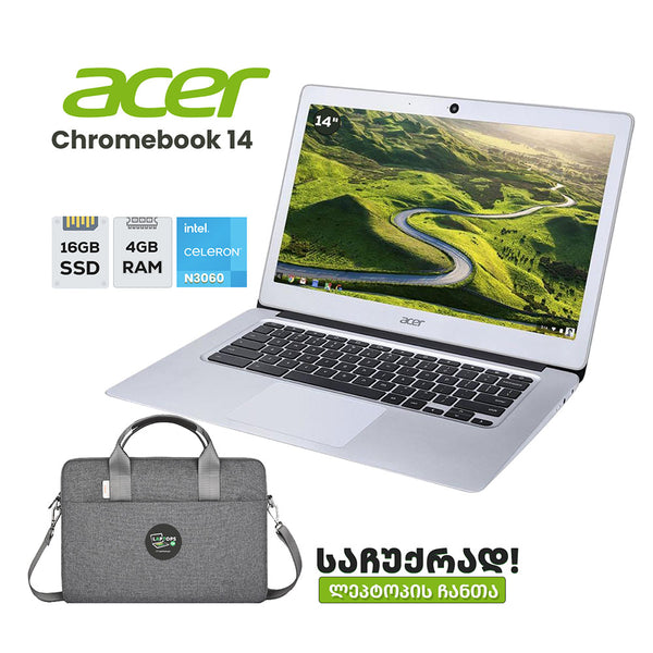 ლეპტოპი Acer Chromebook 14 CB3-431-C99D 14" HD (C-N3060/4GB/16GB SSD)