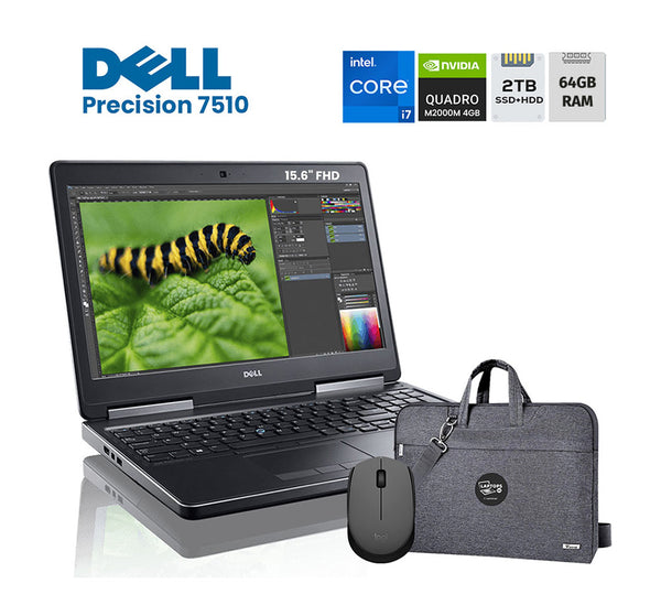 ლეპტოპი (Workstation) Dell Precision 7510 15.6" FHD (XEON E3-1505M V5/64GB/1TB SSD+1TB HDD/NVIDIA M2000M)
