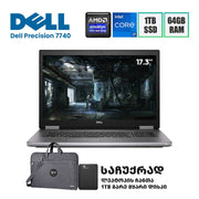 ლეპტოპი (Workstation) Dell Precision 7740 17.3" FHD (i7-9850H/64GB/1TB SSD/AMD WX 3200)