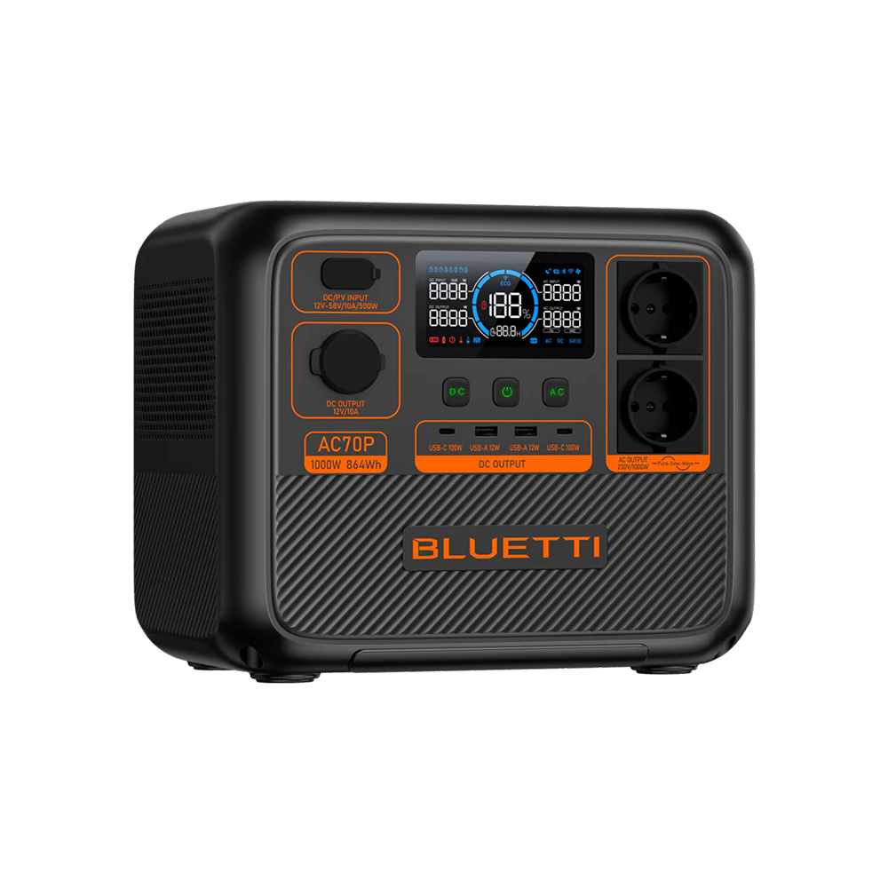 პორტატული ელექტრო სადგური BLUETTI AC70P 1000W 864WH