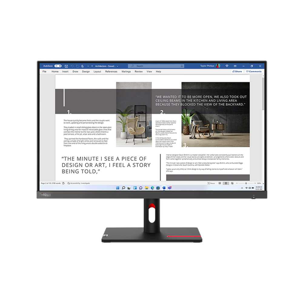 მონიტორი Lenovo ThinkVision S27i-30 27" FHD IPS - 63DFKAT4EU