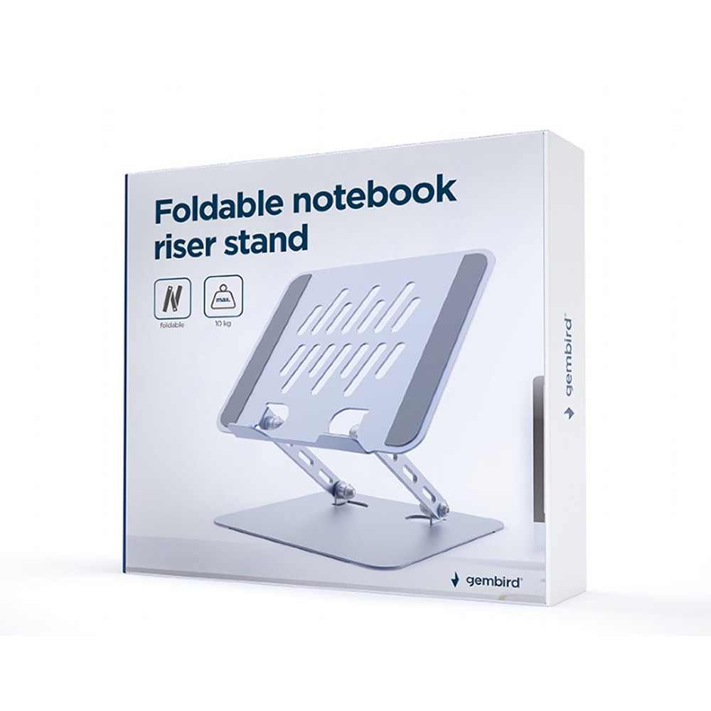 ალუმინის სადგამი ლეპტოპისთვის Gembird (თავსებადია 11" - 15.6” ზომის ლეპტოპებთან) - NBS-D1-04