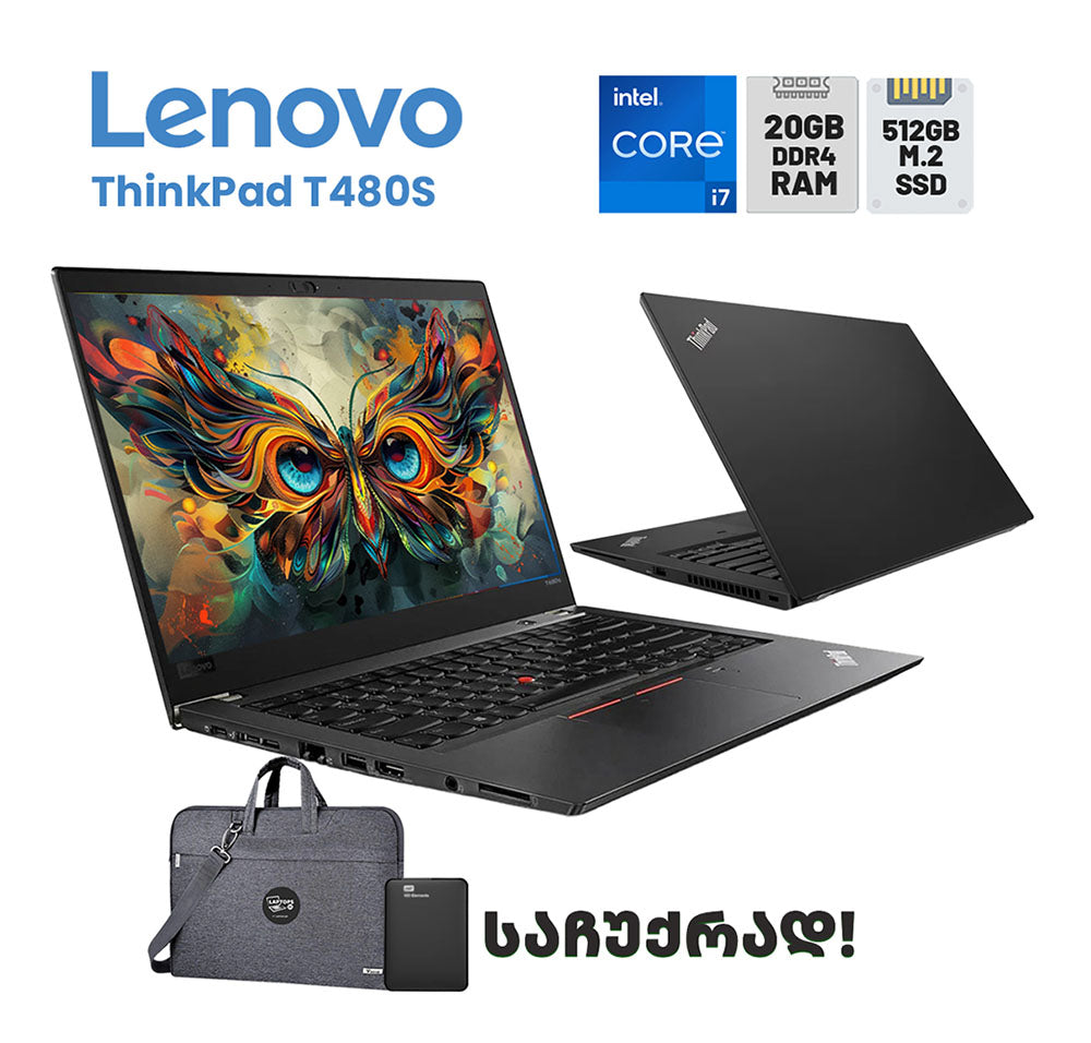 ლეპტოპი Lenovo ThinkPad T480S 14 FHD (i7-8650U/24GB/512GB 