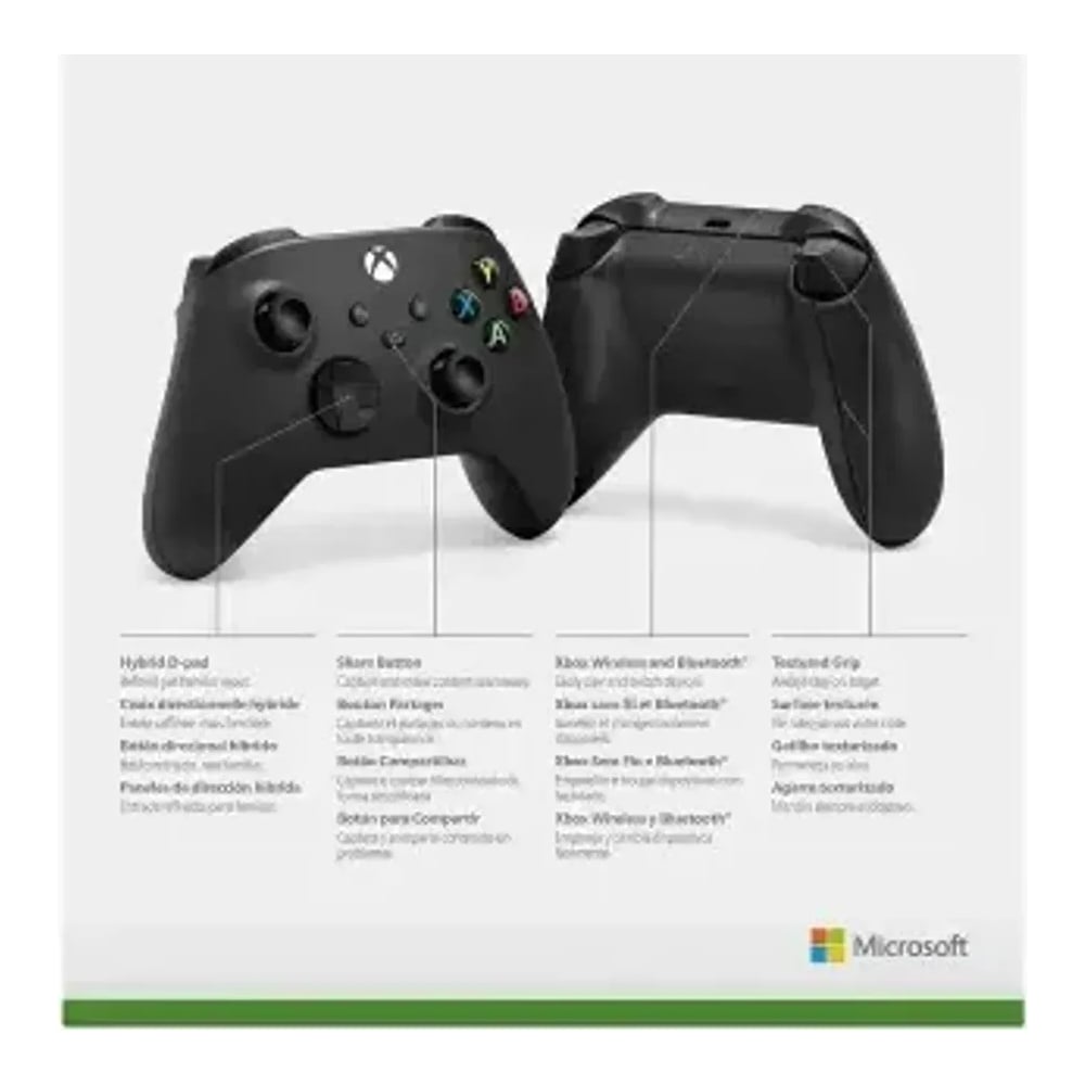 უსადენო კონტროლერი Microsoft Xbox Wireless Controller - Carbon Black - QAT-00009