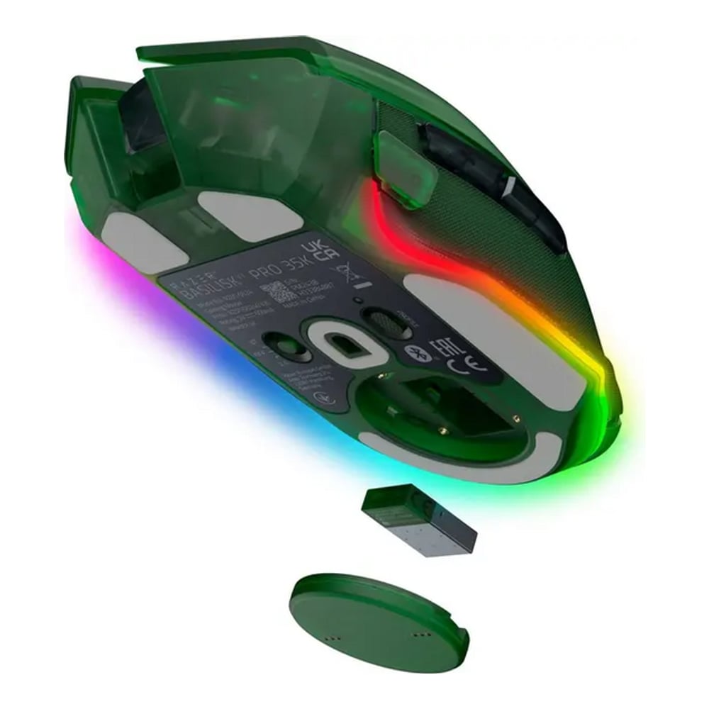გეიმინგ მაუსი Razer Basilisk V3 Pro 35K Phantom Green Edition - RZ01-05240300-R3G1