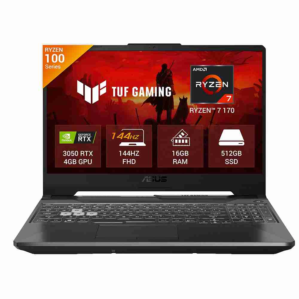 ლეპტოპი თამაშებისთვის (Gaming) ASUS TUF A15 FA506 15.6" FHD (R7-170/16GB/512GB SSD/RTX 3050) -  FA506NCQ-HN077