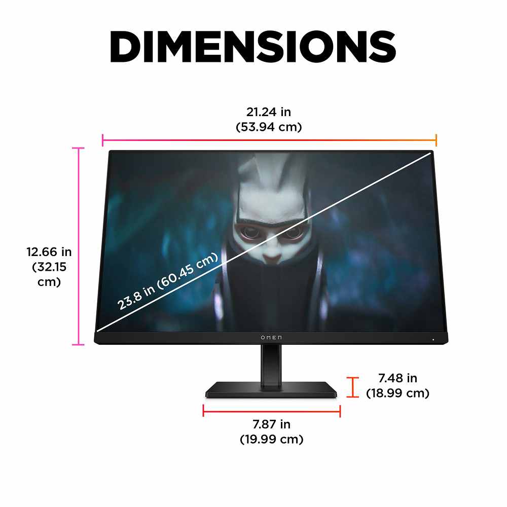 გეიმინგ მონიტორი HP OMEN 24 Gaming 23.8'' FHD IPS - 780D9E9