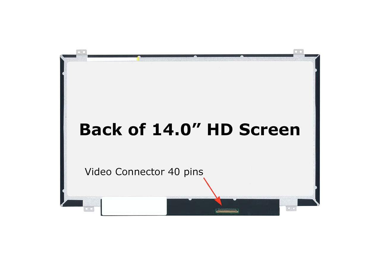 ლეპტოპის ეკრანი 14" HD 1366x768 40PINS
