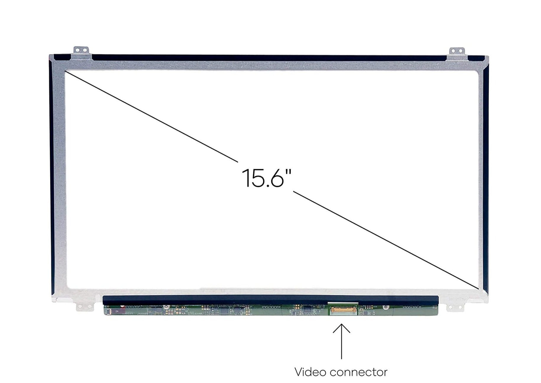 ლეპტოპის ეკრანი 15.6" FHD 1920x1080 30PINS SLIM - სამაგრებით