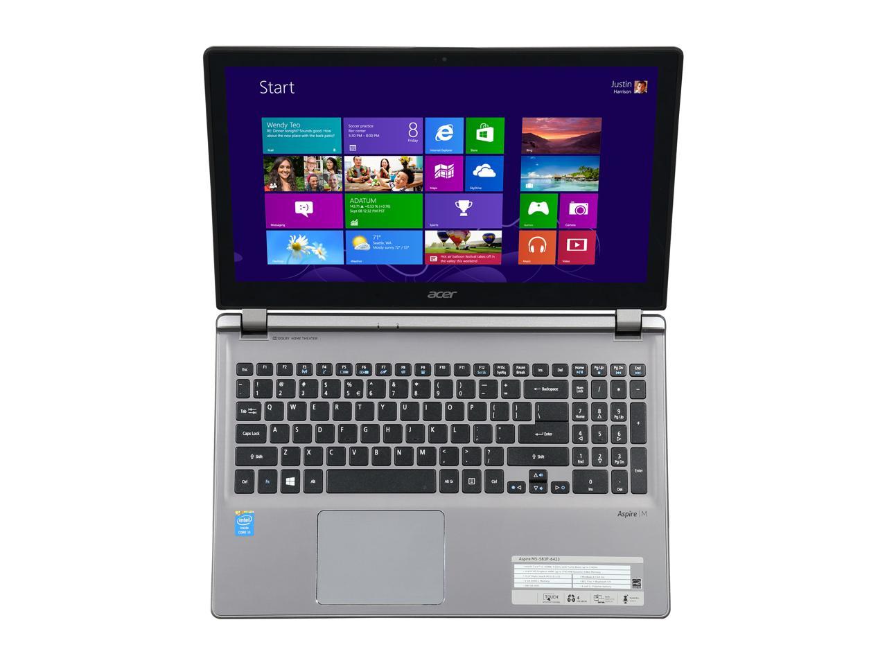 ლეპტოპი Acer Aspire M5-G83P-6637 TOUCH (i5-4200U/8GB/240GB SSD+500GB HDD)