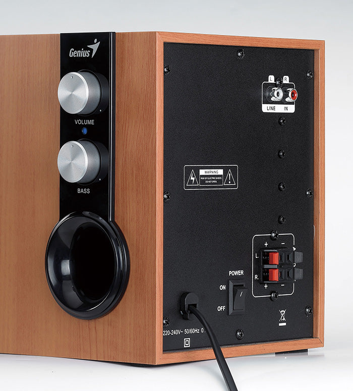 დინამიკები Genius SW-HF 2.1 1205 (Wooden) საბვუფერით