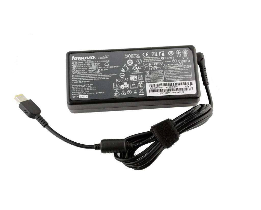 Lenovo ლეპტოპის ორიგინალი დამტენი 135W 20V 6.75A Square Tip