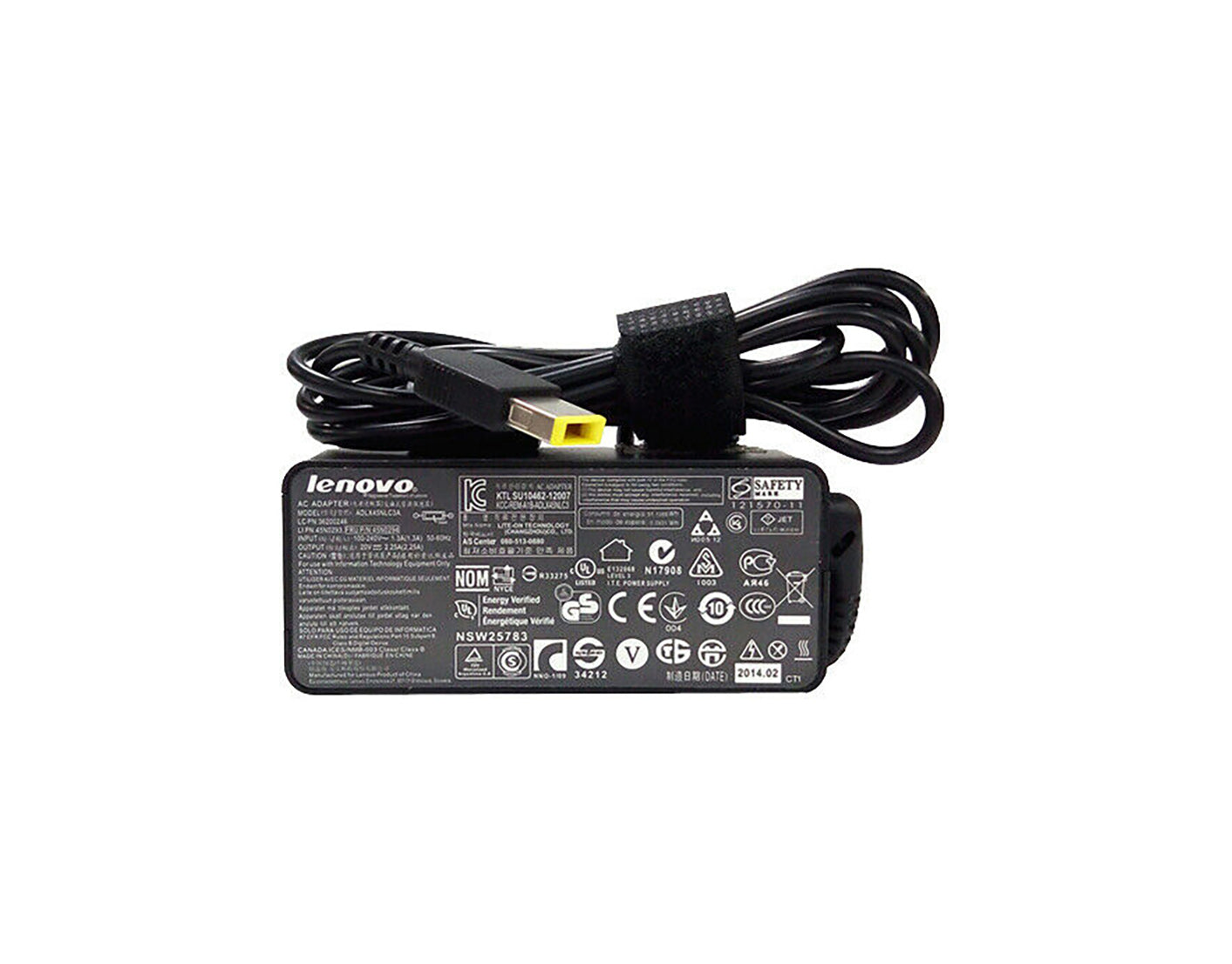 Lenovo ლეპტოპის ორიგინალი დამტენი 20V 2.25A 45W Square Tip
